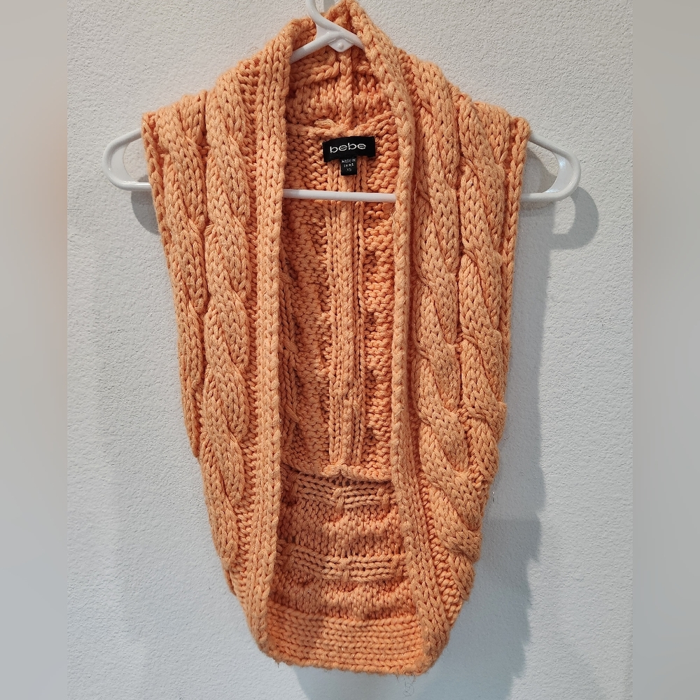 Vintage 00's bebe Sweater Vest Cantelope Color XXS
